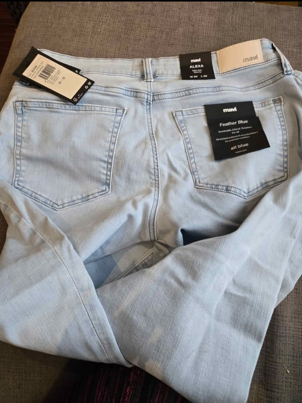 Mavi Feather Blue Alexa Skinny Jeans - Light Blue